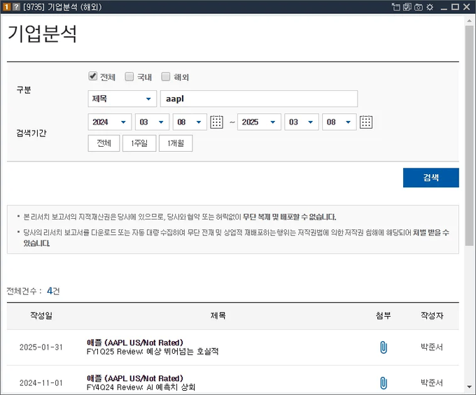 [9735] 기업분석 (해외)